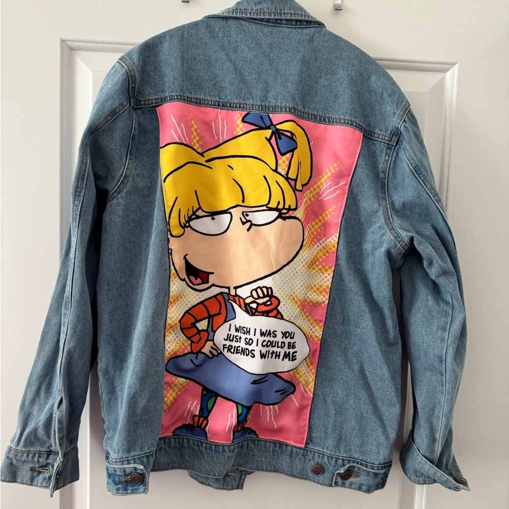 Nickelodeon Angelica Self Love Denim Jean Jacket by Fashion Nova
